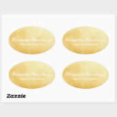 Sticker Ovale Or Joyeuses Fêtes (Feuille)