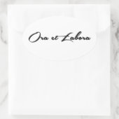 Sticker Ovale Ora et Labora (Sac)