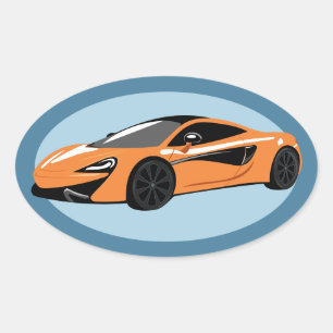 Sticker Ovale Orange