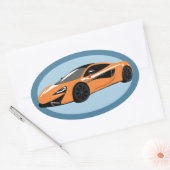 Sticker Ovale Orange (Enveloppe)