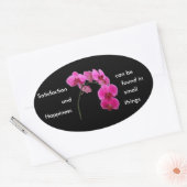 Sticker Ovale Orchidée inspirée (Enveloppe)