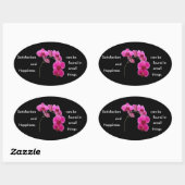 Sticker Ovale Orchidée inspirée (Feuille)