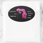 Sticker Ovale Orchidée inspirée (Sac)