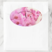 Sticker Ovale orchidées. texte. (Sac)