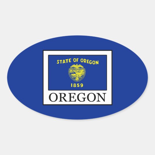 Sticker Ovale Oregon (Devant)
