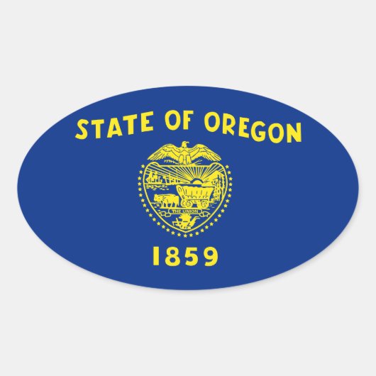 Sticker Ovale Oregon (Devant)