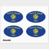 Sticker Ovale Oregon (Feuille)