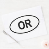 Sticker Ovale Oregon "OR" (Enveloppe)
