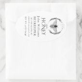 Sticker Ovale Organic honey bee queen (Sac)