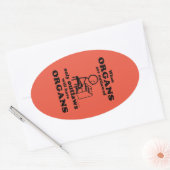 Sticker Ovale Organs interdit l'autocollant ovale (Enveloppe)