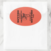 Sticker Ovale Organs interdit l'autocollant ovale (Sac)