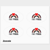 Sticker Ovale Orgueil des gros (Feuille)
