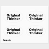 Sticker Ovale Original Thinker (Feuille)