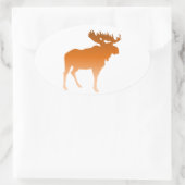 Sticker Ovale Orignaux oranges (Sac)