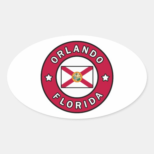 Sticker Ovale Orlando Floride (Devant)