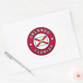 Sticker Ovale Orlando Floride (Enveloppe)