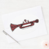 Sticker Ovale Ornements vintages (Enveloppe)