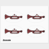 Sticker Ovale Ornements vintages (Feuille)