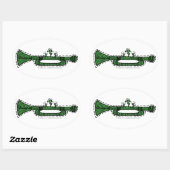 Sticker Ovale Ornements vintages (Feuille)