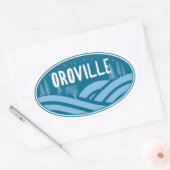 Sticker Ovale Oroville California Outdoors (Enveloppe)