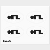 Sticker Ovale ORZ Emoticon Kaomoji Emoji (Feuille)