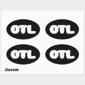 Sticker Ovale OTL Emoticon ~ Élang coréen (Feuille)