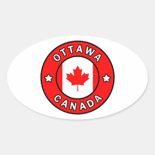 Sticker Ovale Ottawa Canada (Devant)