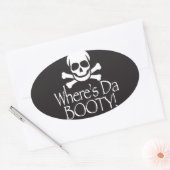 Sticker Ovale Où est Da Booty ? (Enveloppe)