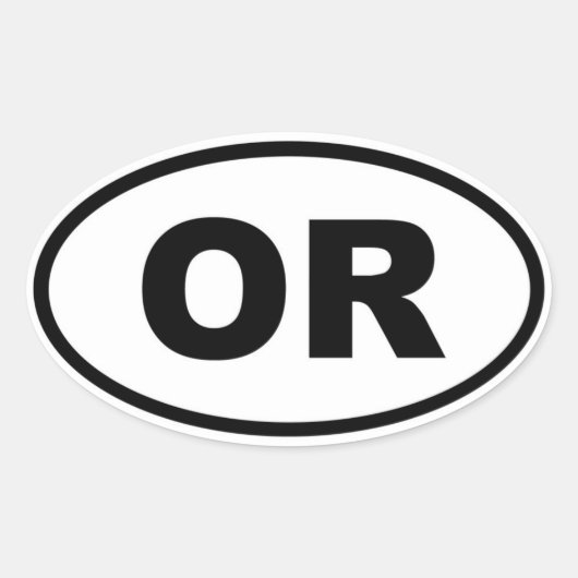 Sticker Ovale OU Oregon (Devant)