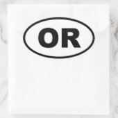 Sticker Ovale OU Oregon (Sac)