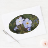 Sticker Ovale Oublie-moi pas les fleurs (Enveloppe)
