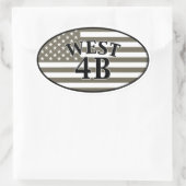 Sticker Ovale Ouest 4B (Sac)