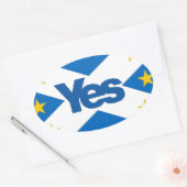 Sticker Ovale Oui à l'Ecosse européenne indépendante (Enveloppe)