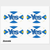 Sticker Ovale Oui à l'Ecosse européenne indépendante (Feuille)