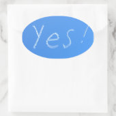 Sticker Ovale oui bleu (Sac)