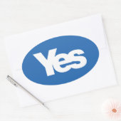 Sticker Ovale Oui Écosse Scotland Scottish Independence 2014 aut (Enveloppe)