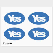 Sticker Ovale Oui Écosse Scotland Scottish Independence 2014 aut (Feuille)