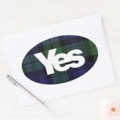 Sticker Ovale Oui Écosse Scotland Scottish Independence 2014 aut (Enveloppe)