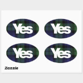 Sticker Ovale Oui Écosse Scotland Scottish Independence 2014 aut (Feuille)