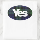 Sticker Ovale Oui Écosse Scotland Scottish Independence 2014 aut (Sac)