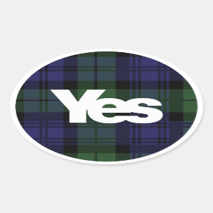 Sticker Ovale Oui Écosse Scotland Scottish Independence 2014 aut