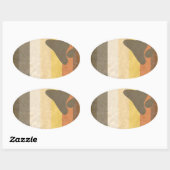 STICKER OVALE OURS (Feuille)