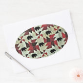 Sticker Ovale Ours (Enveloppe)