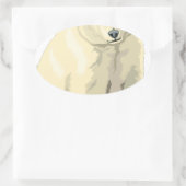 Sticker Ovale Ours polaire (Sac)