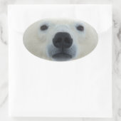 Sticker Ovale Ours polaire (Sac)