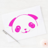 Sticker Ovale Ours rose Kawaii Panda (Enveloppe)