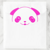 Sticker Ovale Ours rose Kawaii Panda (Sac)