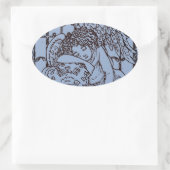 STICKER OVALE OUVERTURE DE L'ANGE DE GUARDIAN, SYMPATHIE DU MOUR (Sac)