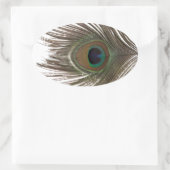 Sticker Ovale Oval de plumes de paon (Sac)