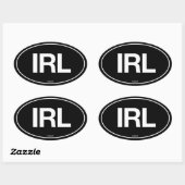 Sticker Ovale Oval d'Irlande (Feuille)
